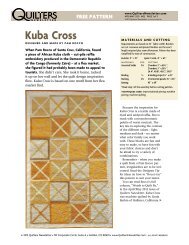 Kuba Cross - Quilters Newsletter