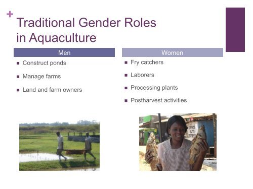 Hillary Egna - GENDER IN AQUACULTURE AND FISHERIES