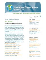 SPC Newsletter - Sustainable Packaging Coalition