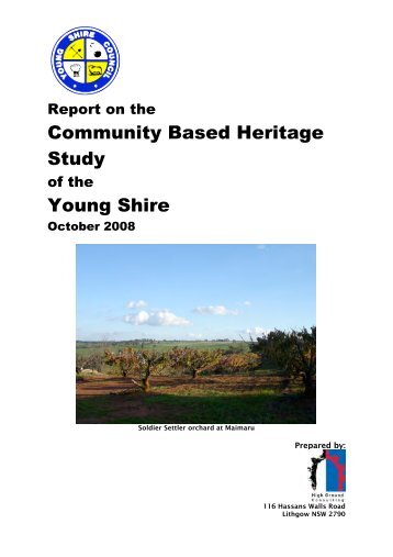 Community-Based Heritage Study, 2008 - Young - NSW Government