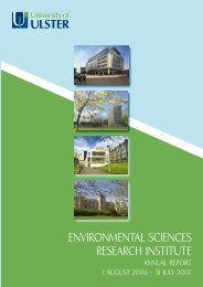 environmental sciences research institute - University of Ulster