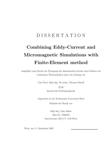 DISSERTATION Combining Eddy-Current and Micromagnetic ...