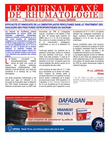 efficacite et innocuite de la cimentoplastie percutanee ... - Regifax