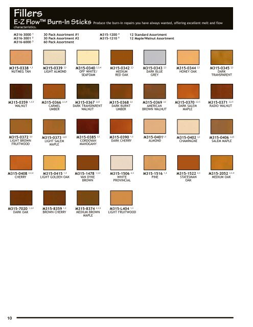 Color Chart - Mohawk Finishing Products