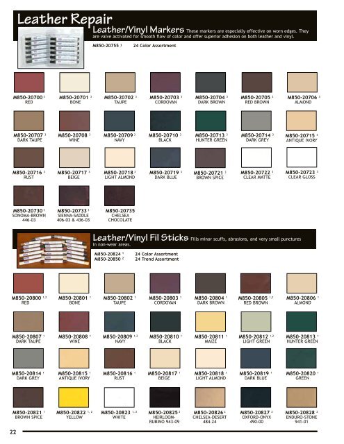Color Chart - Mohawk Finishing Products