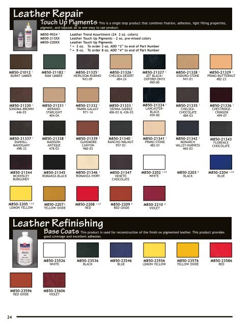 Color Chart - Mohawk Finishing Products