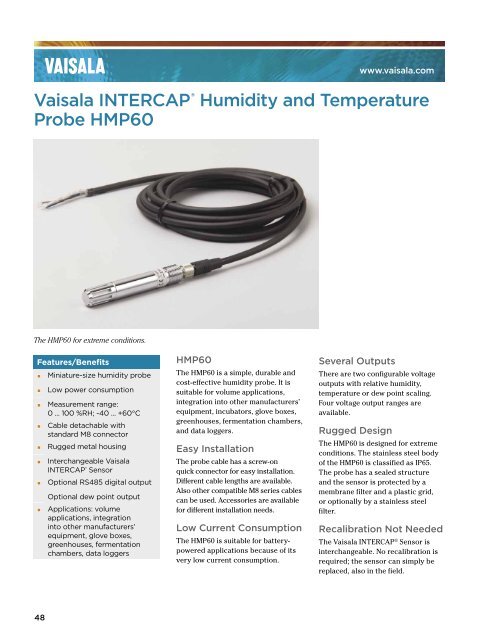 humidity / dew point / tempeRAtuRe / moistuRe in oil ... - Vaisala