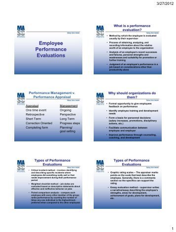 Employee Performance Evaluations