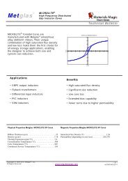 MICROLITEÂ® Technical Bulletin - Hitachi Metals America, Ltd.