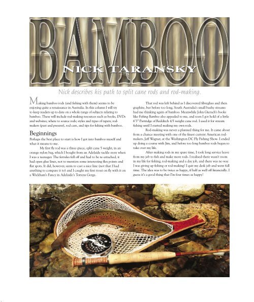 Issue #6 - NA Taransky Bamboo Rods