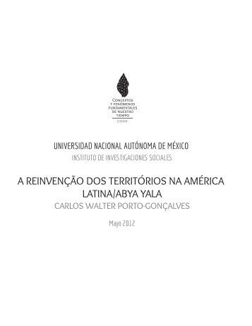 A Reinvenção dos Territórios - Universidad Nacional Autónoma de ...