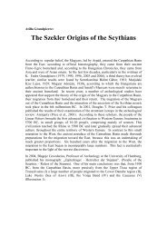 The Szekler Origins of the Scythians