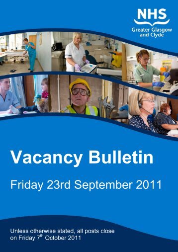 Vacancy Bulletin - NHS Greater Glasgow and Clyde