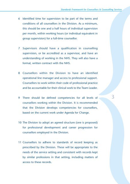 Standards Framework for Counsellors & Counselling Services