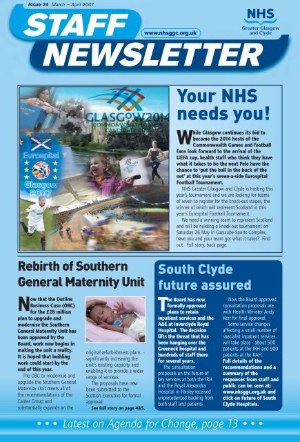 Your NHS needs you! - NHS Greater Glasgow and Clyde