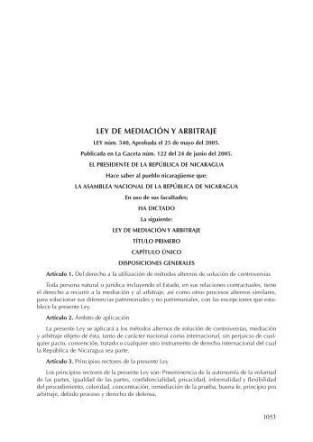 Ley de Arbitraje de Nicaragua.pdf