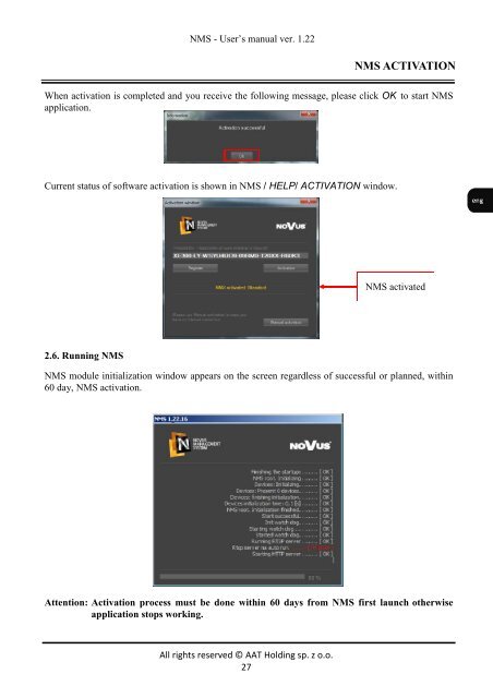 Novus Management System Instrukcja obsługi - NMS