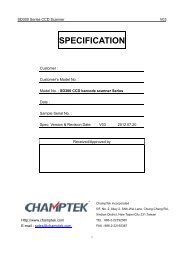 SPECIFICATION - Champtek