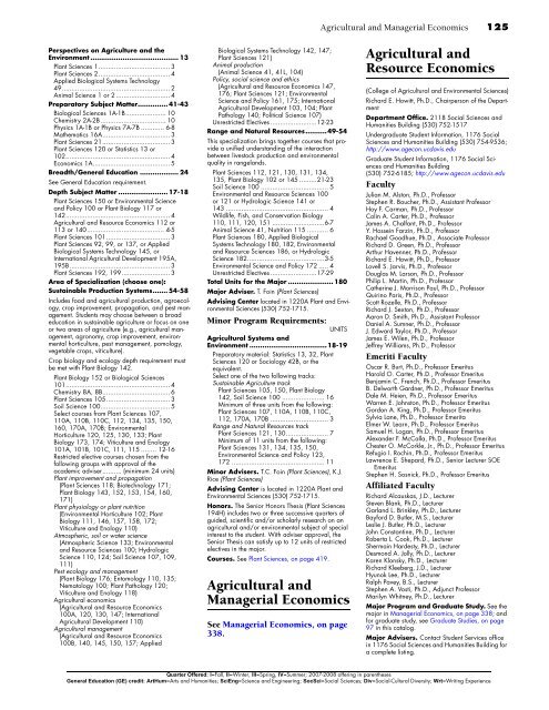 UC Davis General Catalog, 2006-2008 - General Catalog - UC Davis