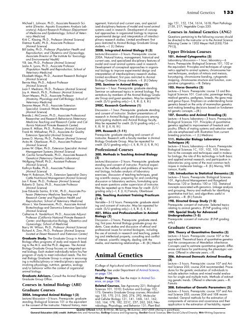 UC Davis General Catalog, 2006-2008 - General Catalog - UC Davis