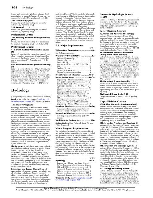 UC Davis General Catalog, 2006-2008 - General Catalog - UC Davis