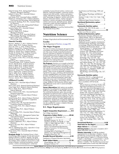 UC Davis General Catalog, 2006-2008 - General Catalog - UC Davis