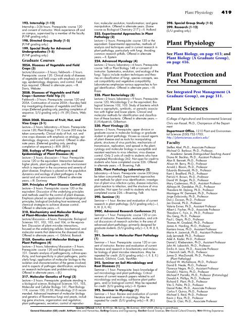 UC Davis General Catalog, 2006-2008 - General Catalog - UC Davis