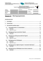Versuch 12 : Ãbertragungsstrecken - Fachhochschule Oldenburg ...