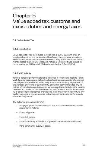 value for argument tax added and customs Value Bank  Chapter tax,   5  excise added Danske