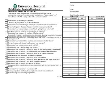 form - Emerson Hospital