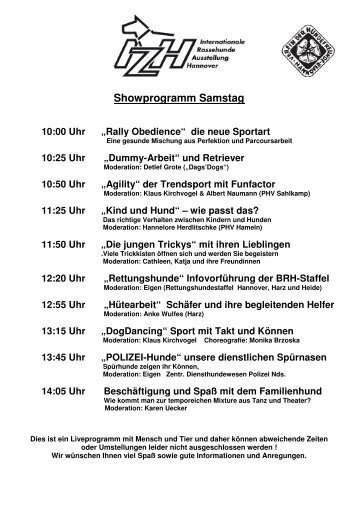 Showprogramm Samstag - IZH Hannover