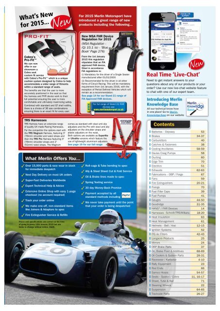 Merlin Motorsport Catalogue 2015