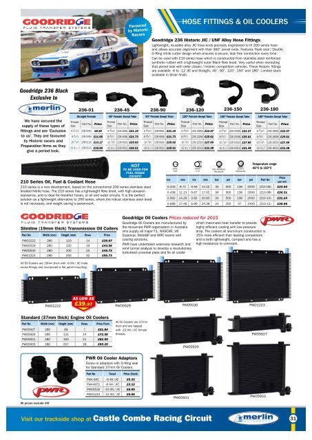 Merlin Motorsport Catalogue 2015