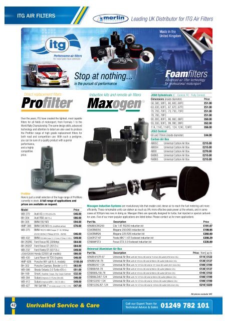 Merlin Motorsport Catalogue 2015