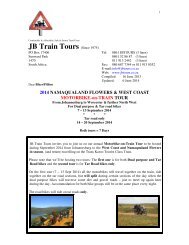 R5700 Plus bike transfer - JB Train Tours