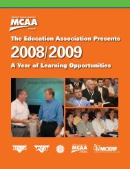 MCAA 2008/2009 Education Planning Guide - Mechanical ...