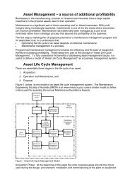 Asset Management - Plant Maintenance Resource Center