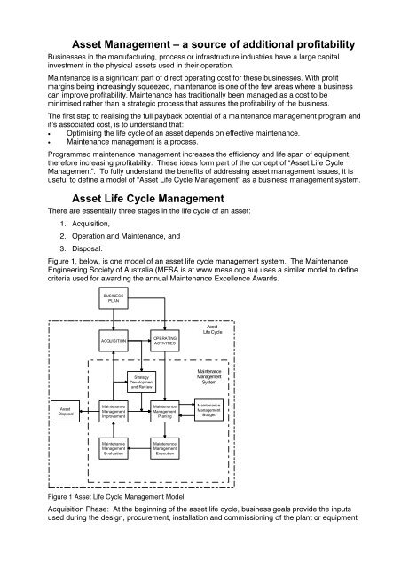 Asset Management - Plant Maintenance Resource Center