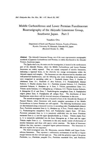 Biostratigraphy of the Akiyoshi Limestone Group,