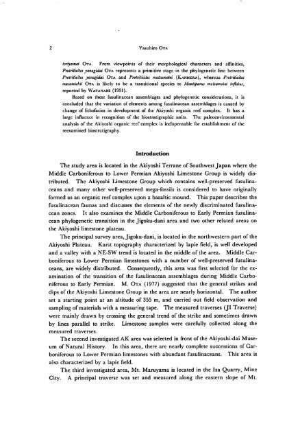 Biostratigraphy of the Akiyoshi Limestone Group,