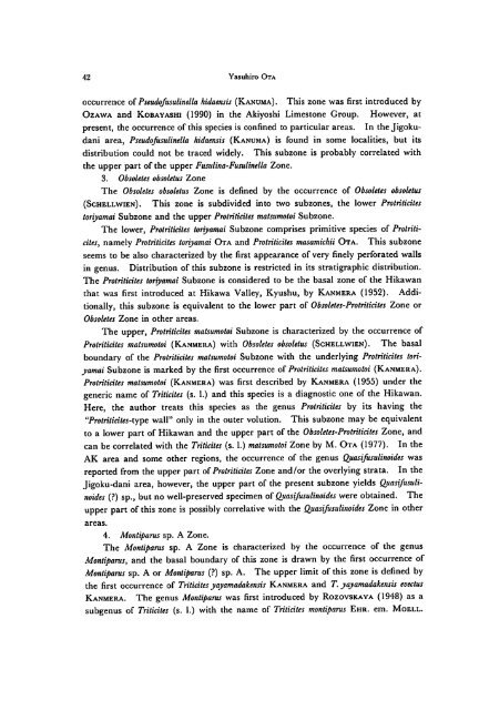 Biostratigraphy of the Akiyoshi Limestone Group,