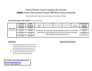 Peoria Charter Coach Company Bus Service FROM O'Hare ...