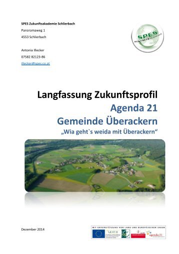 Langfassung Zukunftsprofil Agenda 21 Gemeinde Überackern