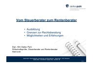 Vom Steuerberater zum Rentenberater - DVVS