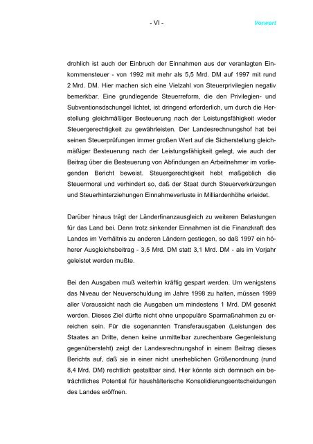 1998 - Landesrechnungshof des Landes Nordrhein-Westfalen (LRH ...