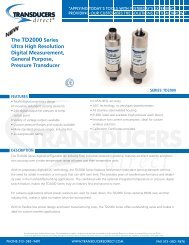 The TD2000 Series - Transducers Direct