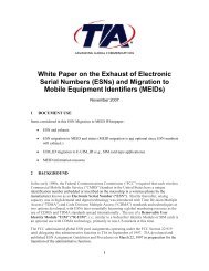 White Paper on the Exhaust of Electronic Serial Numbers (ESNs ...