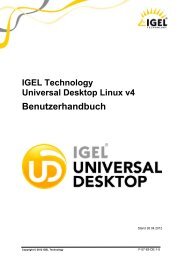 IGEL Technology Universal Desktop Linux v4 Benutzerhandbuch