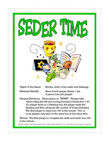 PDF Seder Time FF game 2008.pub - Central Agency for Jewish ...