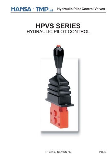 Hydraulic Pilot Control HPVS Series - HANSA-TMP